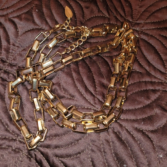 Coldwater Creek Women's Goldtone Rectangle Link 37 in. Necklace + 3 in. Extender - Picture 5 of 7